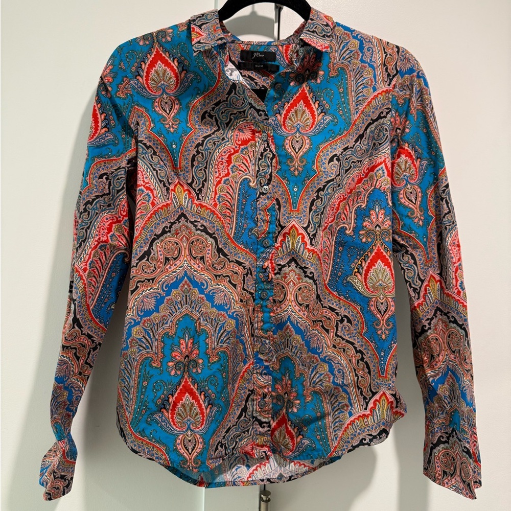 J. Crew Slim Perfect Button Down Shirt, Size Small